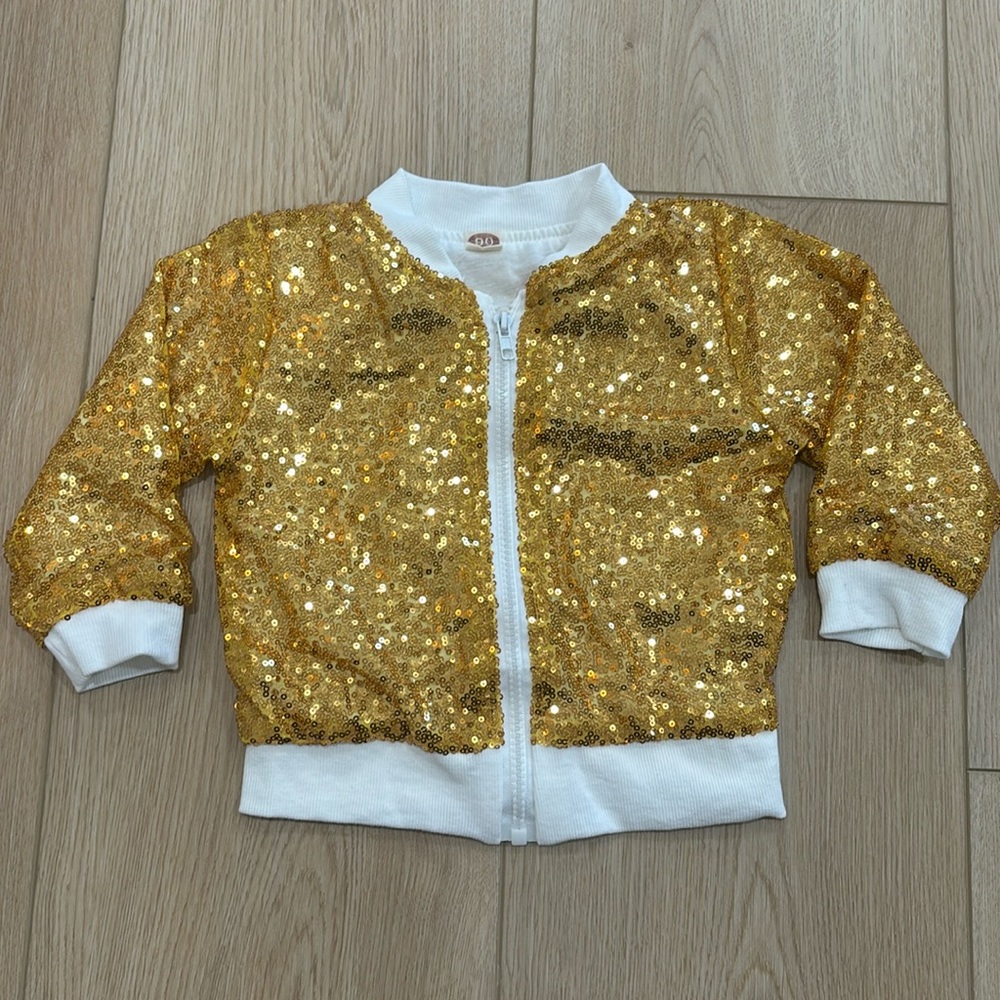 Toddler Gold Sequin Jacket